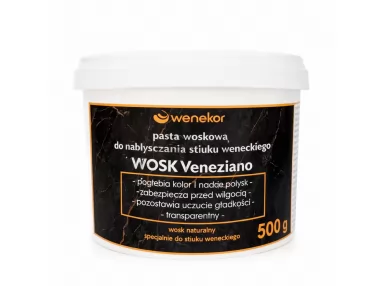 Wosk, pasta woskowa do nabłyszczania stiuku 0,5 kg
